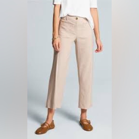 J. Jill Tan Wide-Leg Pants Size 8 - Picture 1 of 6